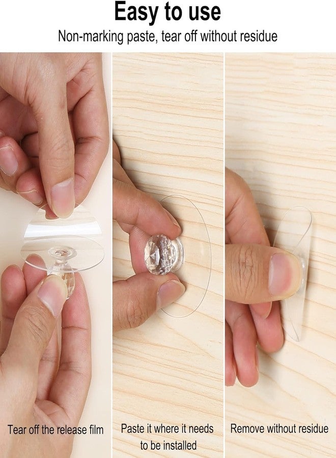 TOP SELECT Clear Suction Cup Drawer Pulls, Glass Door Handles, Transparent Cabinet Knobs, Sticky Drawer Knobs (Pack of 4) - Image 4